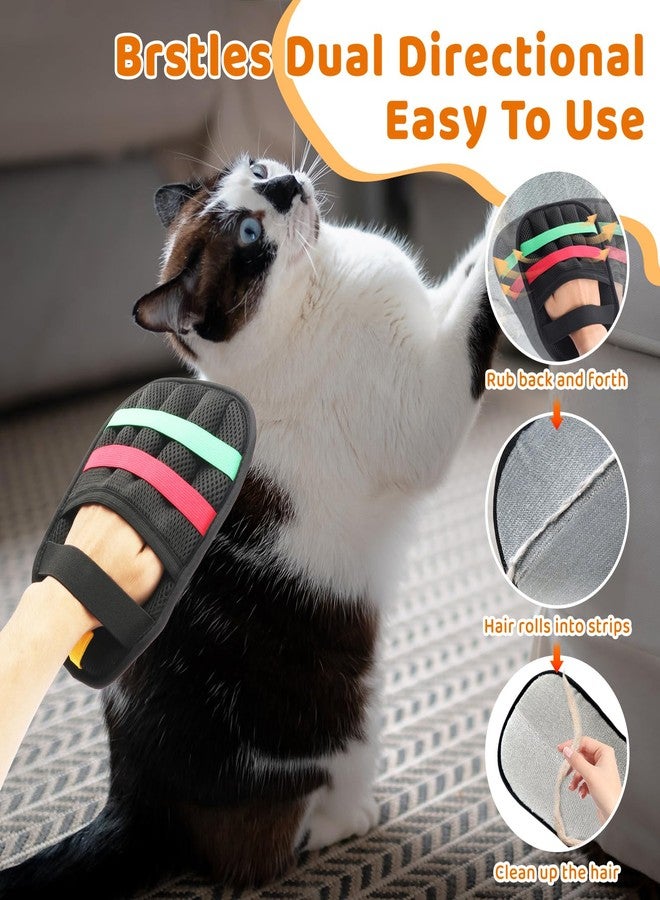 ZREVSB Pet Hair Remover Glove for Dogs & Cats, Newly Upgraded Reusable Electrostatic Pet Hair Gloves, Pet Hair Remover Tool for Clothing, Couch, Carpet, Car Seat (2Pcs - Black) - Image 3